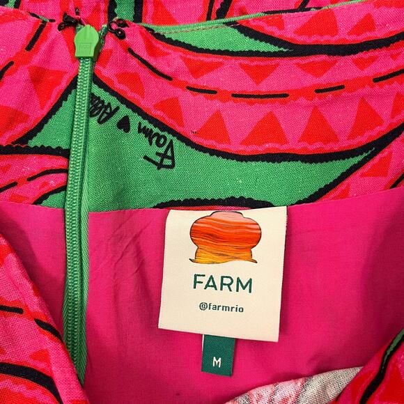 FARM Rio Red and Green Floral Midi Skirt - Picture 5 of 15